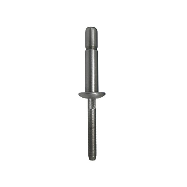 Blind Rivet, Countersunk Head, 1/4 in Dia., 0.66 in L, Steel Body, 1000 PK